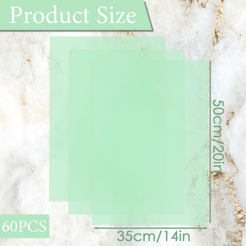 Ethanberg 60 Sheets Gift Wrapping Tissue Paper Bulk, Mint Green Tissue Paper for Gift Bags, Decorative Art Papers for DIY Crafts Wedding Birthday Baby Showers Holiday Party Decor, 20x14 Inches - Image 2